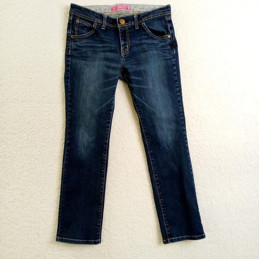 Style Up Jeans Women's 28 inch Waist Blue Denim‎ Casual Straight